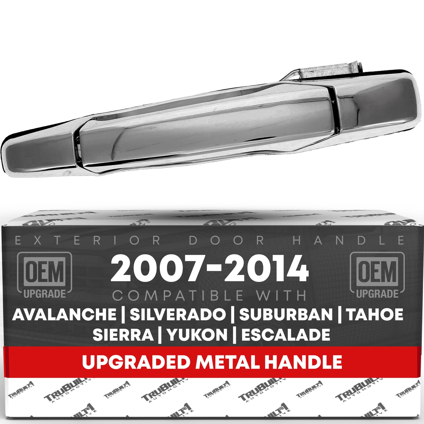 Chevrolet Silverado GMC Sierra Cadillac Escalade Front Passenger Door Handle - All Chrome Finish - Front Passenger Handle without Keyhole