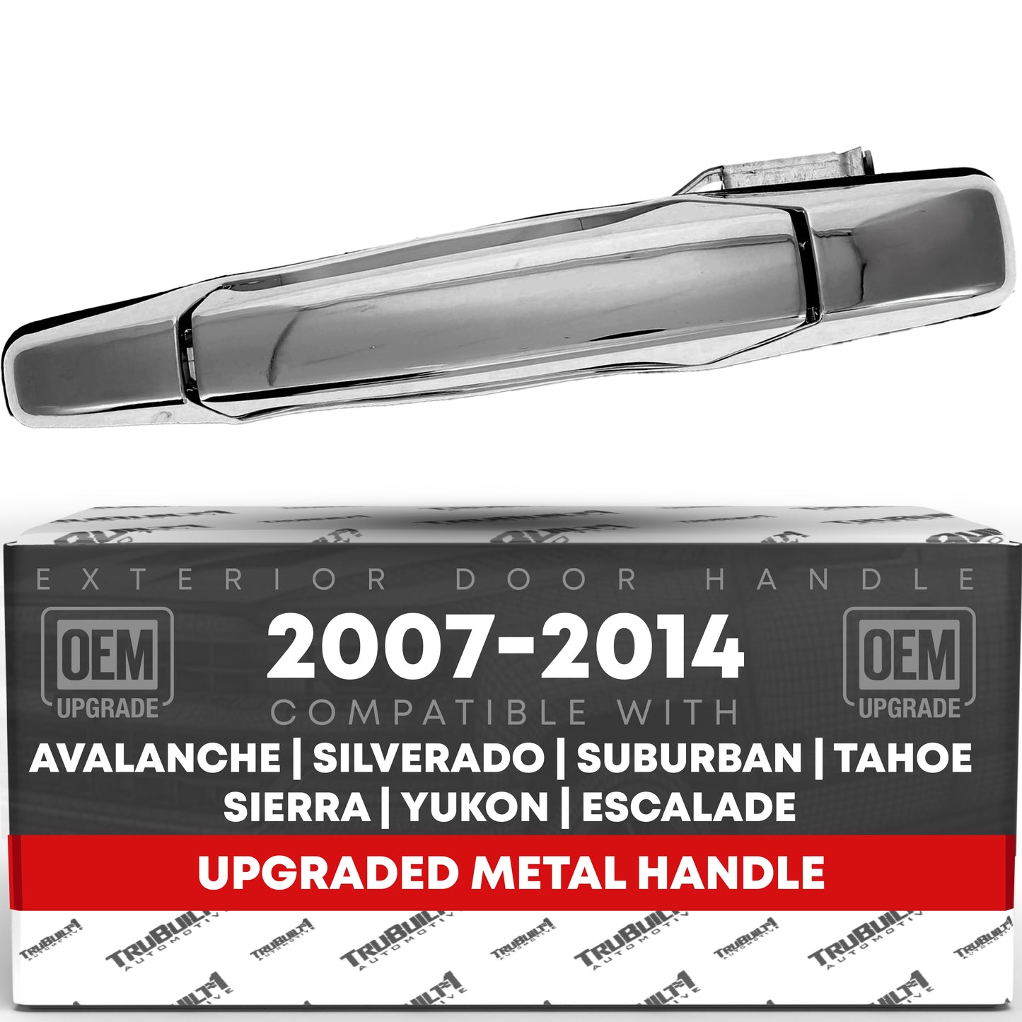 Chevrolet Silverado GMC Sierra Cadillac Escalade Front Passenger Door Handle - All Chrome Finish - Front Passenger Handle without Keyhole