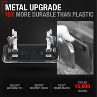 1998-2005 Ford Explorer Mercury Mountaineer Exterior Front Driver or Passenger Door Handle, Upgraded Metal - All Chrome - Chrome - Front Driver or Passenger Handle