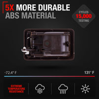 1988-2000 Toyota Corolla 4Runner Pickup Tacoma Geo Prizm Interior Front and Rear Driver Door Handle - Brown Plastic - Brown,Driver Door Handle