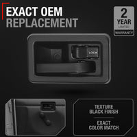 2003-2006 Jeep Wrangler Interior Front Passenger Door Handle - Textured Black Plastic - Passenger Door Handle