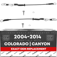 Chevrolet Colorado GMC Canyon Tailgate Support Cables - Rear Left & Right Metal Strap Set