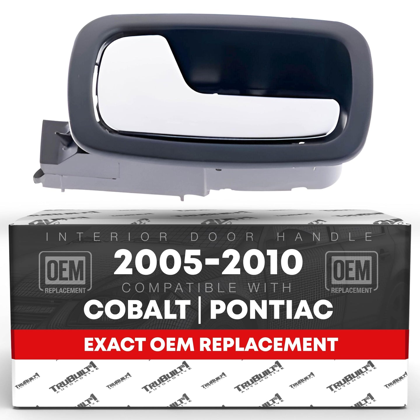 2005-2010 Chevrolet Cobalt 2007-2010 Pontiac G5 Interior Front Driver Door Handle Chrome Handle Black Housing - Front Driver Side Handle