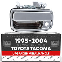 Toyota Tacoma Exterior Door Handle Upgraded Metal/Plastic, Front Left - All Chrome w/ Keyhole - Front Driver Side Handle