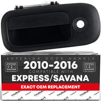 Chevrolet Express GMC Savana Front Driver Door Handle - Textured Black - Front Left Handle
