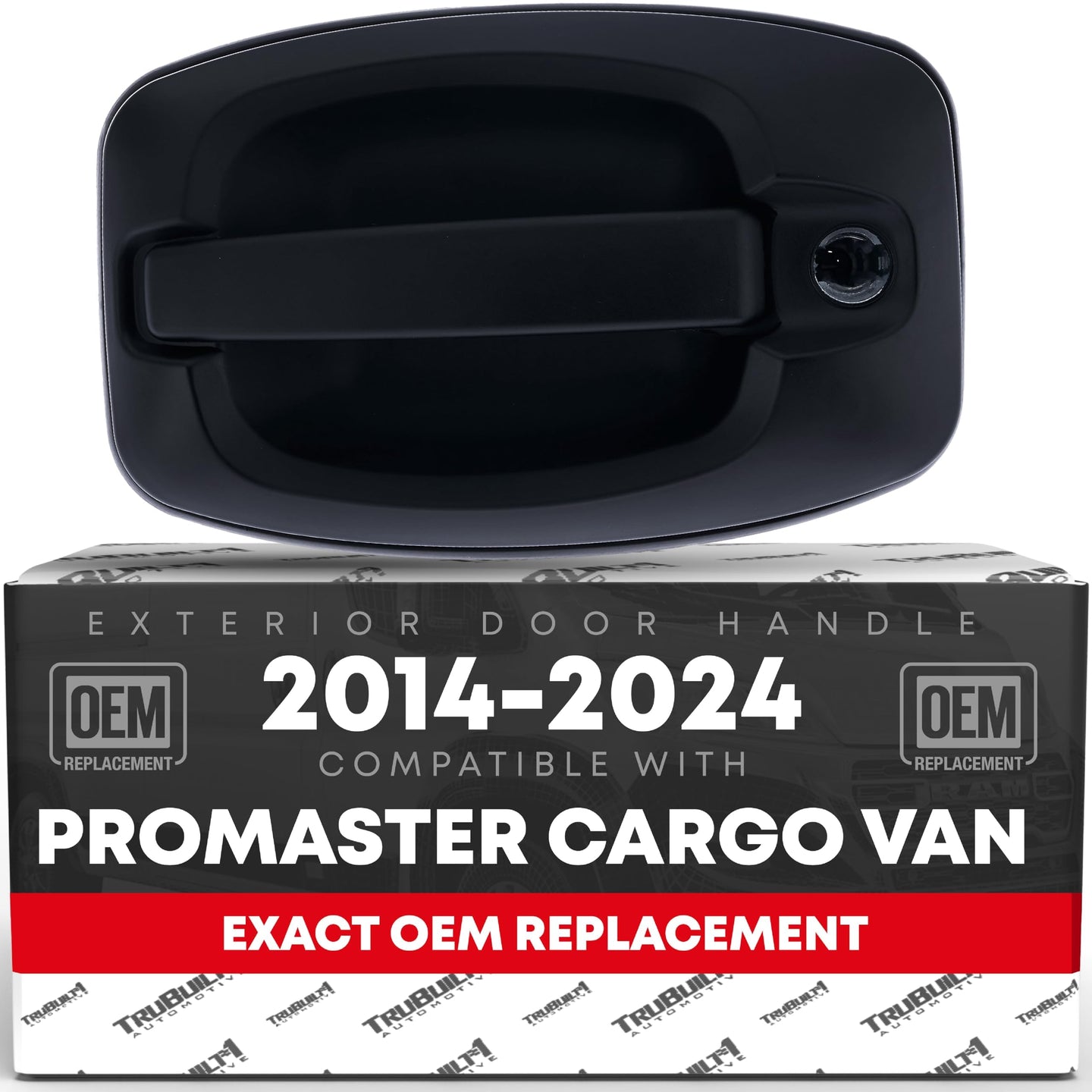 Dodge Ram Promaster Front Driver Door Handle - Textured Black - 2014-2021 - Front Driver Handle w/ Keyhole