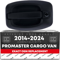 Dodge Ram Promaster Front Driver Door Handle - Textured Black - 2014-2021 - Front Driver Handle w/ Keyhole