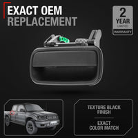 Toyota Tacoma Rear Sliding Window Latch - Rear Quarter Slider - Black - Rear Driver Handle (Plastic)