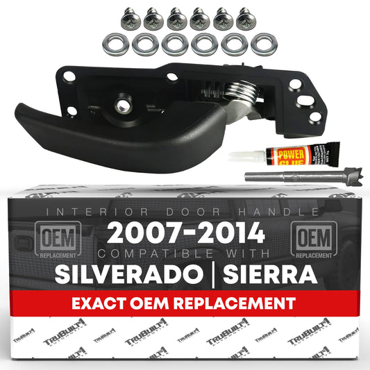 Chevrolet Avalanche Cheyenne Silverado Suburban GMC Sierra Yukon XL Cadillac Escalade Front Right Passenger Side Interior Door Handle - Textured Black - Front/Rear Passenger Side Door Handle
