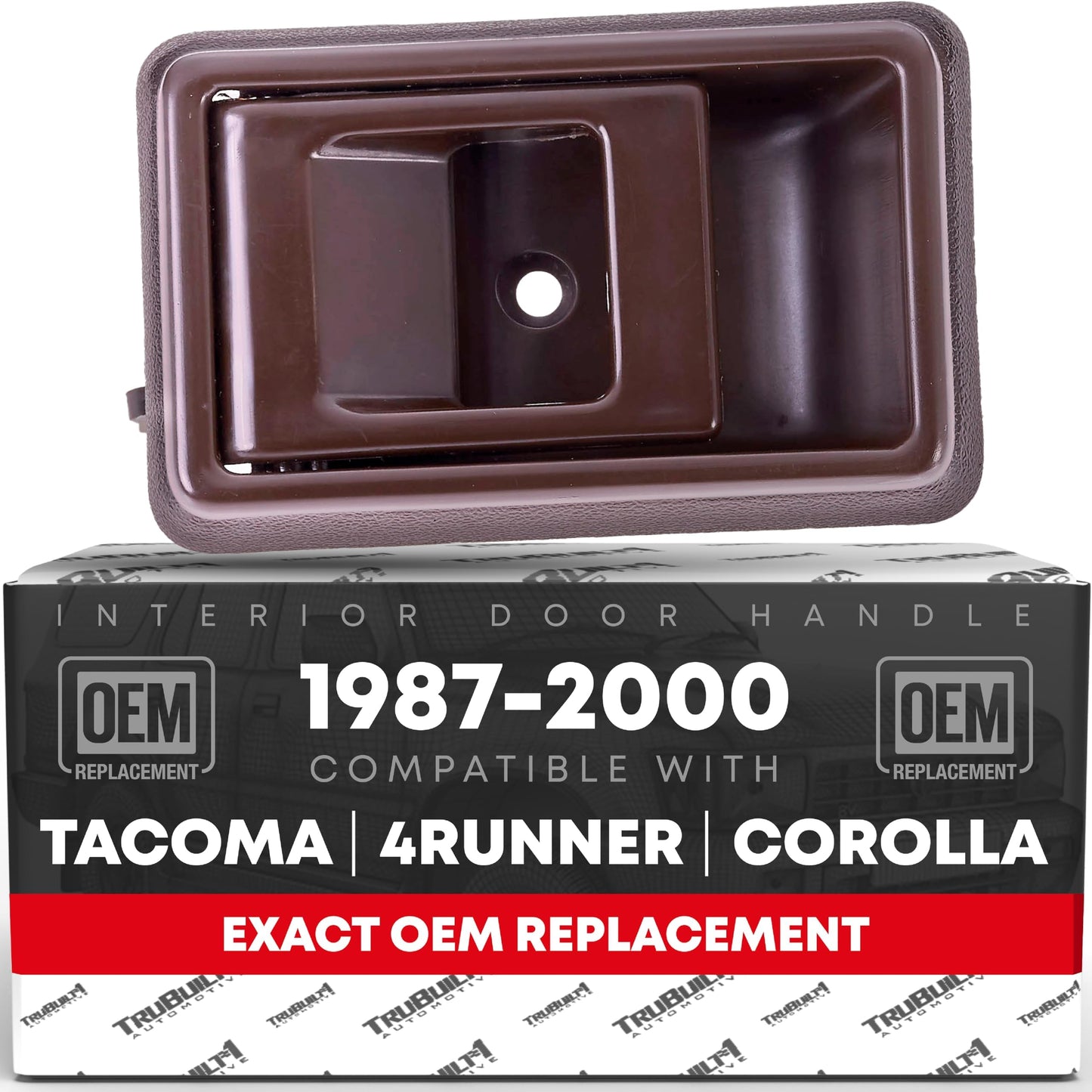 1988-2000 Toyota Corolla 4Runner Pickup Tacoma Geo Prizm Interior Front and Rear Passenger Door Handle - Brown Plastic - Brown,Passenger Door Handle