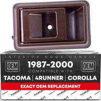1988-2000 Toyota Corolla 4Runner Pickup Tacoma Geo Prizm Interior Front and Rear Passenger Door Handle - Brown Plastic - Brown,Passenger Door Handle