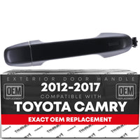2012-2020 Toyota Yaris Prius C Camry Auris 86 C-HR Subaru BRZ Scion FR-S iM Exterior Front Passenger Door Handle - Primed Black Plastic - Passenger Side Door Handle