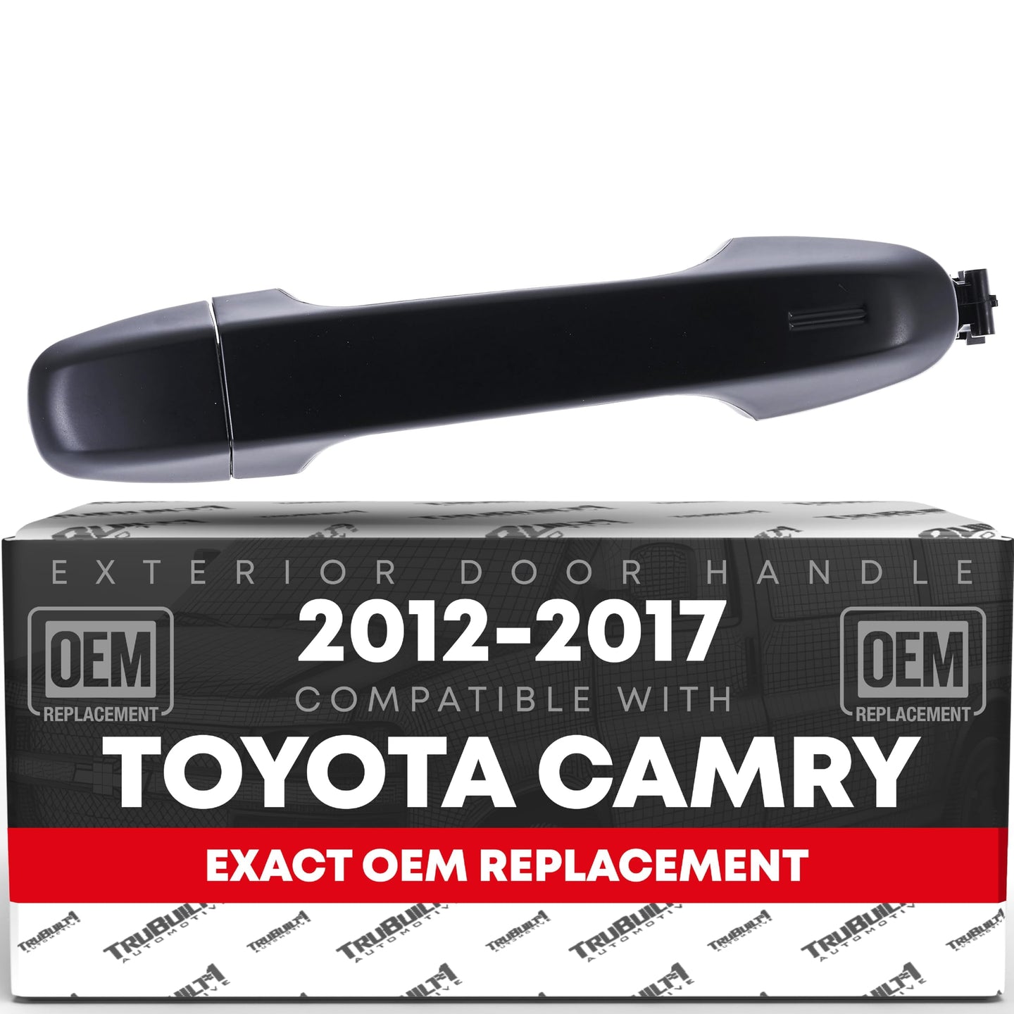 Exterior Front Driver Door Handle - Compatible with 2012-2020 Toyota Yaris, Prius C, Camry, Auris, 86, C-HR; 2013-2015 Subaru BRZ; 2016 Scion FR-S, Scion iM - Primed Black, Plastic - OEM 6921106090 - Driver Side Door Handle