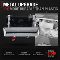 2007-2015 Chevrolet Silverado GMC Sierra Hummer H3T Tailgate Handle Assembly - Upgraded Metal Chrome Finish No Keyhole - Chrome Tailgate Handle