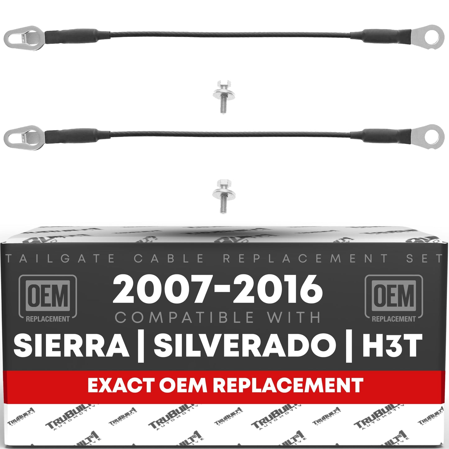 Chevrolet Silverado GMC Sierra Tailgate Cables - Rear Support Strap Set, Durable Metal Replacement