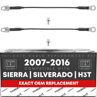 Chevrolet Silverado GMC Sierra Tailgate Cables - Rear Support Strap Set, Durable Metal Replacement