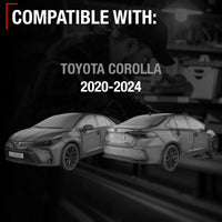 2020-2024 Toyota Corolla Sedan Driver Side Mirror Replacement - Power Adjustment Manual Folding Flat Glass Black - Driver Side Mirror