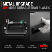 2001-2004 Toyota Tacoma Exterior Rear Passenger Door Handle Replacement - Textured Black Plastic - Rear Passenger Handle (Metal)