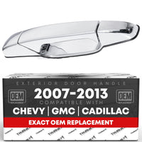 Exterior Front Passenger Door Handle - Compatible with 2007-2013 Chevrolet Avalanche, 07-14 Silverado 1500, 2500, 3500, Suburban, Tahoe; 07-14 GMC Sierra 1500, 2500, 3500, Yukon XL - OEM 22738722 - Front Right Passenger Side