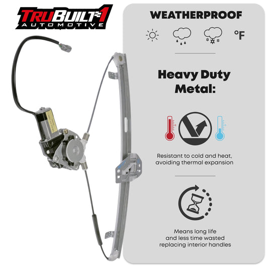 2003-2011 Honda Element 2003-2008 Honda Pilot Power Window Regulator with Motor Assembly Rear Passenger Side Upgraded Metal