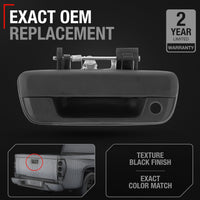 Chevrolet Colorado GMC Canyon Tailgate Handle - Textured Black - Plastic with Keyhole - Plastic Tailgate Handle