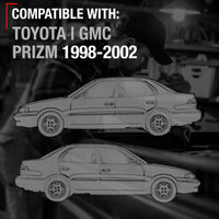 Interior Front/Rear Driver & Passenger Door Handle 4-Piece Set - Compatible with 1998-2002 Toyota Corolla, 98-02 Chevrolet Prizm - Beige - OEM 79500, 80890, 69206-02050-E0, 79501, 80889, 6920502050E0 - 4-Piece Set - Beige