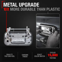 2008-2015 Ford F-150 F-Series Super Duty Lobo Tailgate Handle Latch, Upgraded Metal - All Chrome with Keyhole