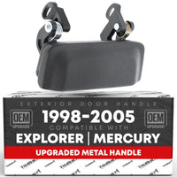 1998-2001 Ford Explorer Mercury Mountaineer Exterior Front Driver or Passenger Door Handle, Upgraded Metal - Textured Black - Front Driver or Passenger Handle