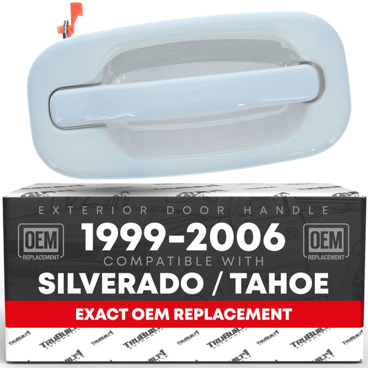 Chevrolet Silverado GMC Sierra Yukon Suburban Tahoe Exterior Front Passenger Door Handle - Olympic White - Front Passenger Door Handle