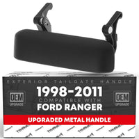 1998-2011 Ford Ranger Tailgate Handle - Upgraded Metal Textured Black - Metal Tailgate Handle