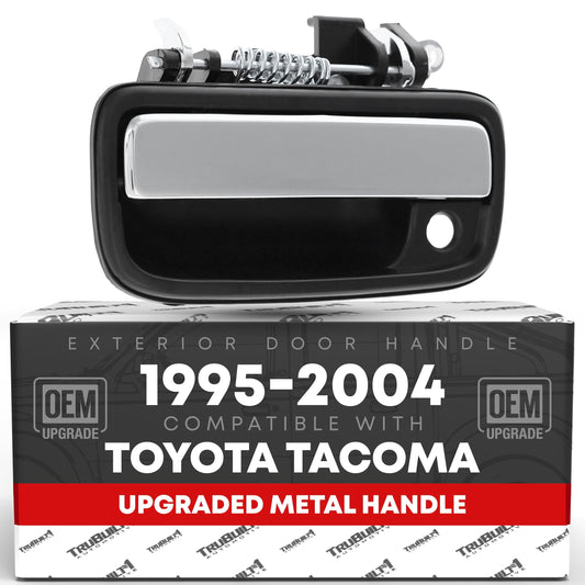 Toyota Tacoma Exterior Door Handle, Front Driver Side - Chrome Handle, Black Housing with Keyhole - Front Driver Side Handle
