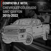 Chevrolet Colorado GMC Canyon Tailgate Handle - Upgraded Metal - Textured with Keyhole & Camera Hole - Black Metal Tailgate