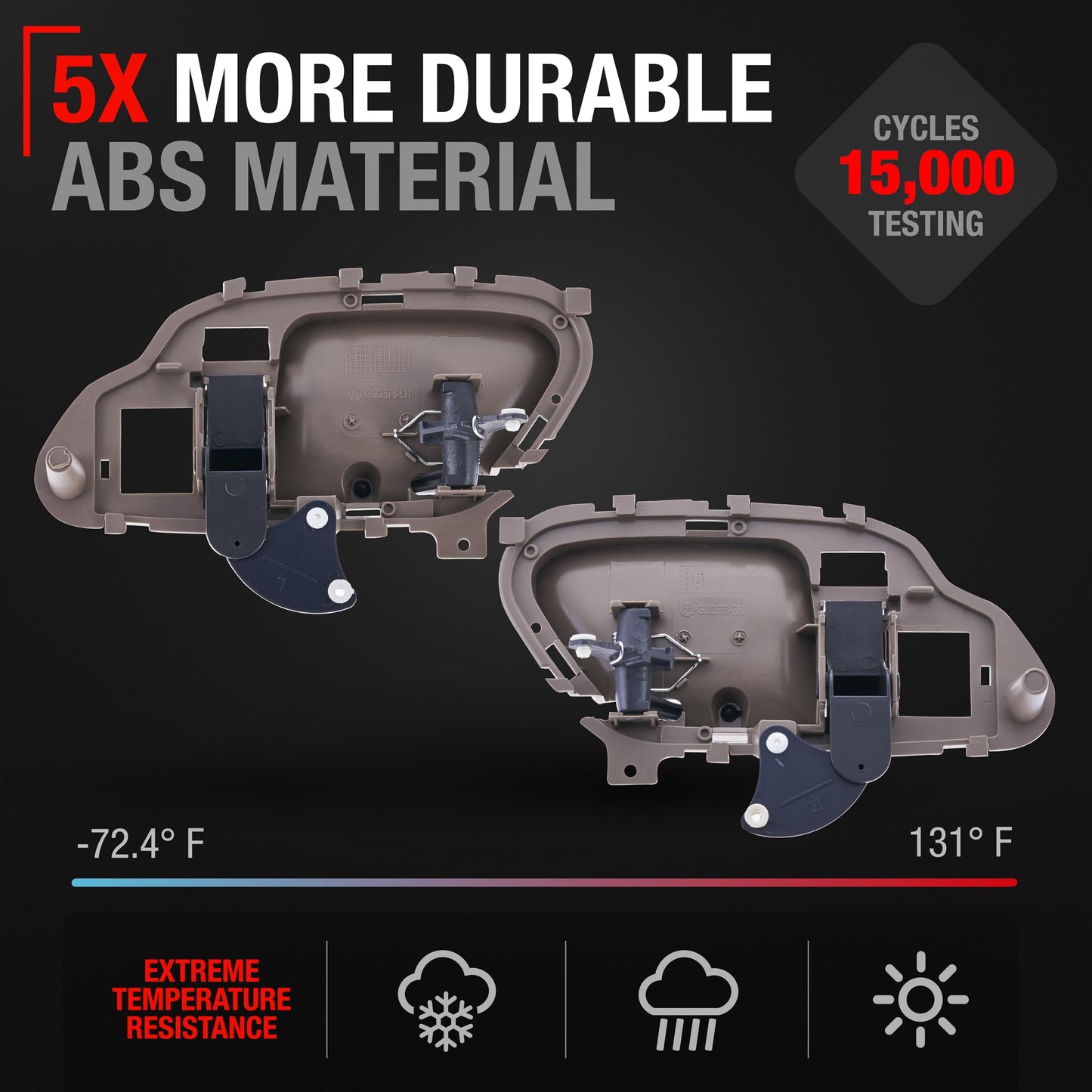 1995-2002 Chevrolet GMC C1500 K1500 C2500 K2500 C3500 K3500 C3500HD C5500 Suburban Interior Front/Rear Driver & Passenger Door Handle - Front/Rear Driver + Passenger Side