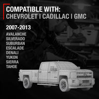 2007-2013 Chevrolet Avalanche Tahoe Suburban Sierra Silverado Cadillac Escalade GMC Denali Yukon Exterior Rear Passenger Door Handle - Fine Silver Birch - Rear Passenger Door Handle