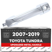2007-2021 Toyota Tundra Exterior Front Driver Door Handle, All Chrome w/ Keyhole - Front Driver Side Handle