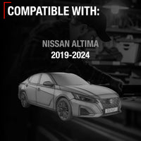 2019-2024 Nissan Altima Passenger Side Mirror Replacement Powered Manual Fold Convex Glass Smooth Black - Passenger Side Mirror