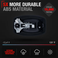 Dodge Ram Promaster Front Driver Door Handle - Textured Black - 2014-2021 - Front Driver Handle w/ Keyhole