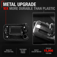 2004-2008 Ford F-150 Lobo Lincoln Mark LT Exterior Rear Passenger Door Handle, Upgraded Metal - Textured Black - Rear Passenger Side Handle