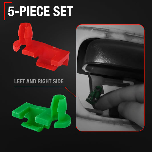 Chevy Silverado GMC Sierra Tailgate Handle Rod Clips - 5 Pairs - Left & Right Side