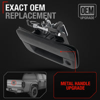 2004-2008 Chevrolet Colorado GMC Canyon Tailgate Handle Assembly - Upgraded Metal Liftgate Replacement Textured Black with Keyhole - Metal Tailgate Handle