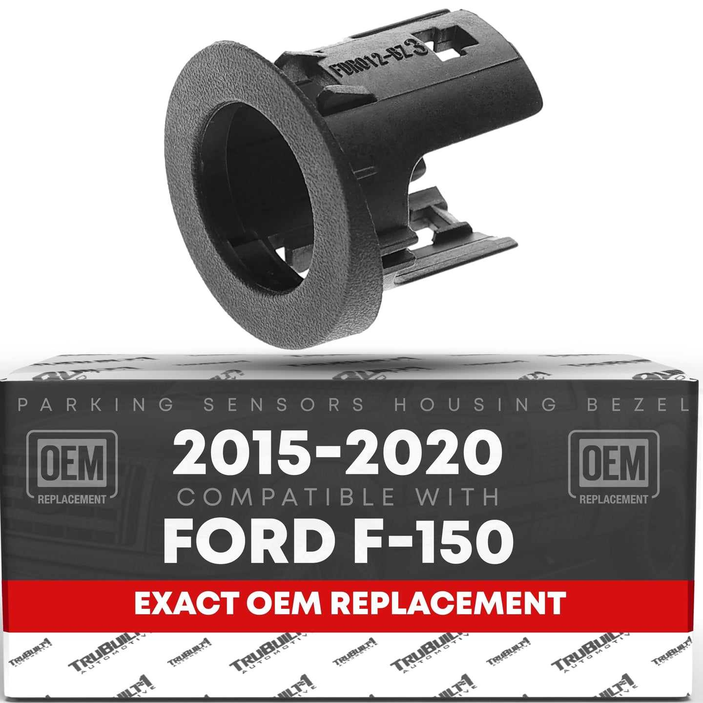 2015-2020 Ford F-150 Parking Sensors Housing Bezel, Rear Driver Side - Rear Bumper Parking Aid Sensor Bezel, Plastic