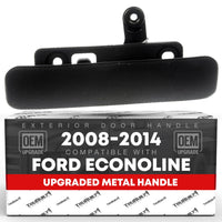 2008-2014 Ford Econoline Passenger Side Front Door Handle - Upgraded Metal Textured Black - Front Passenger Door Handle