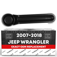 2007-2018 Jeep Wrangler Liberty 2007-2011 Dodge Nitro Exterior Front/Rear Driver & Passenger Door Handle - Textured Black - 1 Pack
