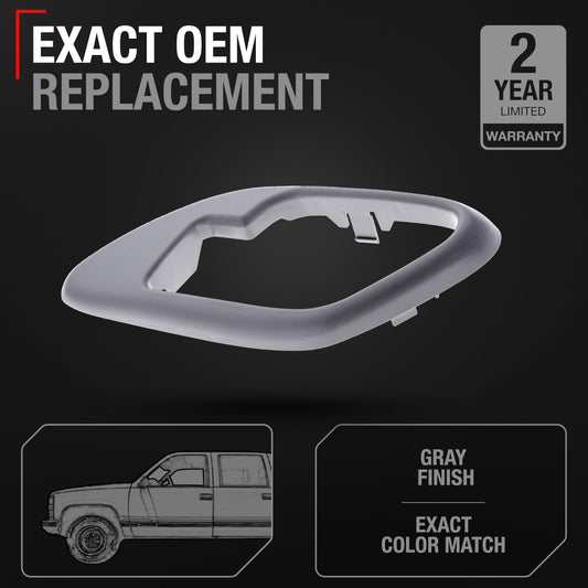 Chevrolet GMC C1500, K1500, Suburban, C2500, K2500, C3500, K3500, C3500HD, C5500 Interior Door Handle Bezel, Front/Rear Right - Gray - Front or Rear Passenger Side Bezel