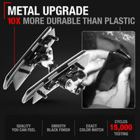 1992-2005 Chevrolet Astro GMC Safari Exterior Front Driver & Passenger Door Handle Set - Smooth Finish Metal - Driver + Passenger Front Handle