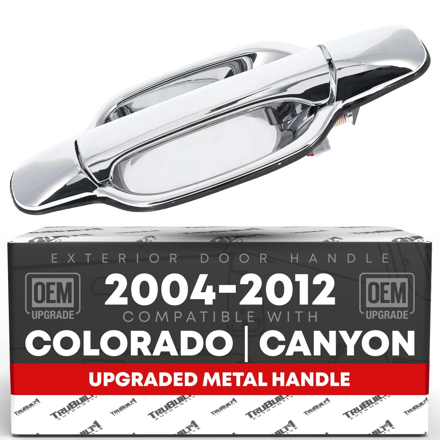 Chevrolet Colorado Rear Driver Door Handle - All Chrome Finish, Exterior Upgrade for GMC Canyon - Rear Driver Side Handle