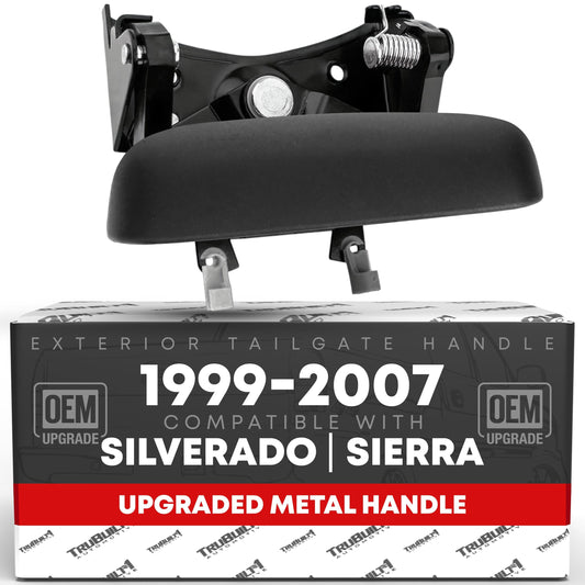 Chevrolet Silverado GMC Sierra Tailgate Handle Assembly - Upgraded Metal - Textured - Tailgate Metal Handle