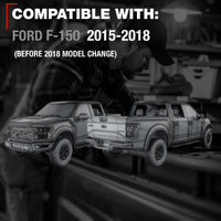 T1A Tailgate Handle Latch Replacement, Upgraded Metal - Compatible with 2015-2018 Ford F-150 (Before Model Change) - Tailgate Assembly, All Chrome w/Camera Hole - OEM FL3Z-9943400-AA-ACHMT, 97695