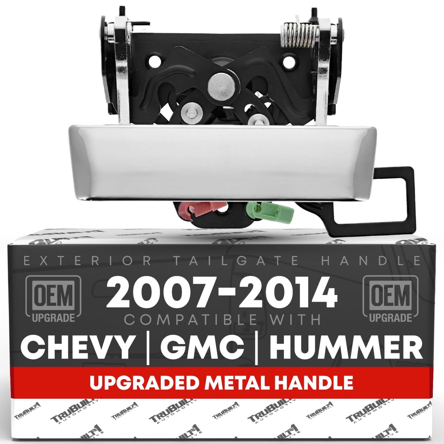 2007-2014 Chevrolet Avalanche Silverado 1500 2500 HD 3500 HD GMC Sierra 1500 2500 3500 Hummer Tailgate Handle - Upgraded Metal Chrome - Chrome Tailgate Handle
