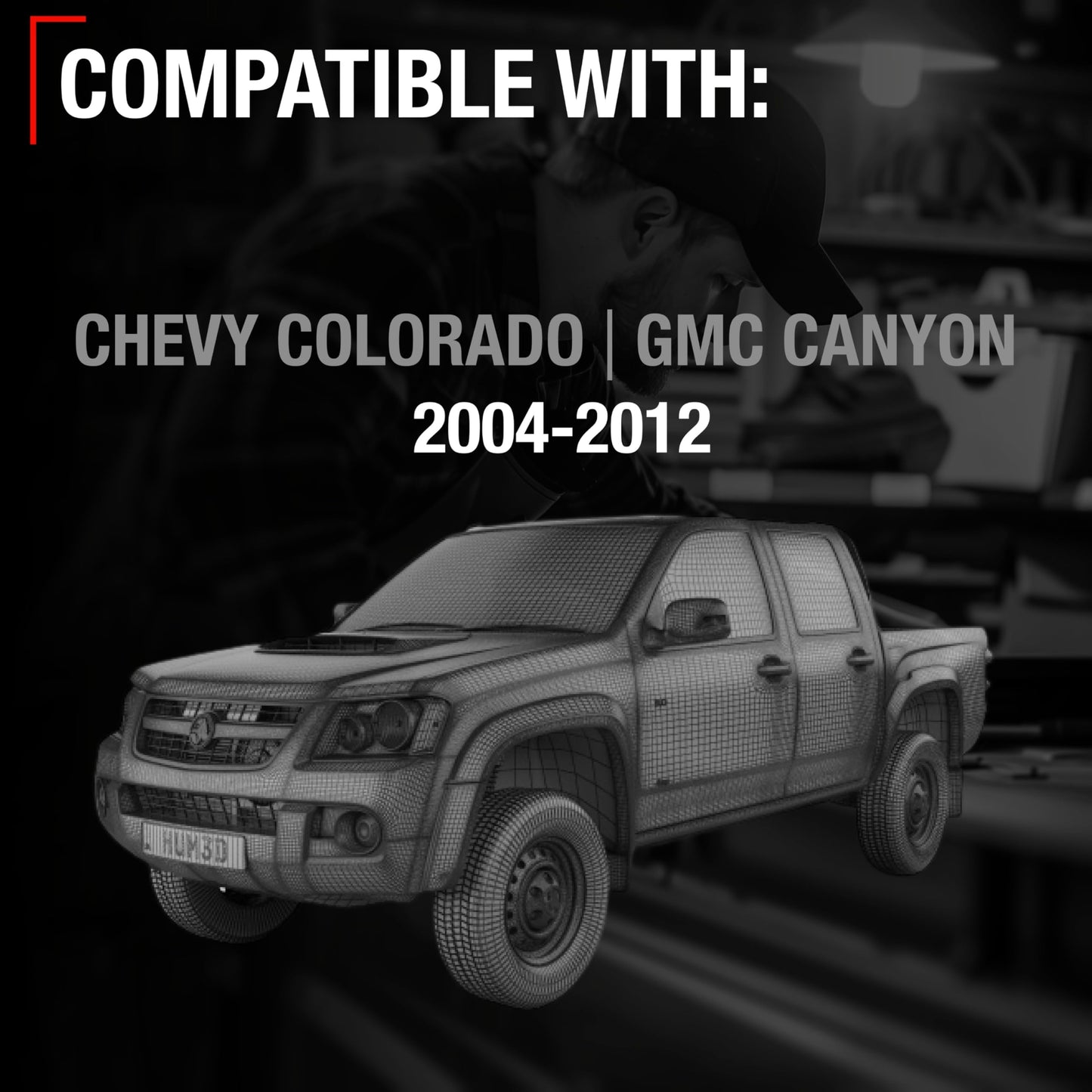 Chevrolet Colorado Rear Driver Door Handle - All Chrome Finish, Exterior Upgrade for GMC Canyon - Rear Driver Side Handle
